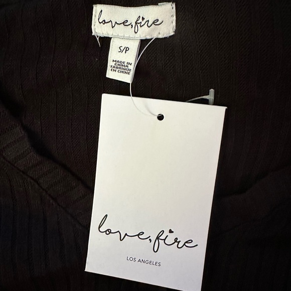 Lovefire black ribbed long sleeve lightweight sweater dress small - Picture 5 of 7